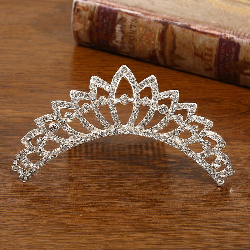 Rhinestone Tiara for Girls - Princess Crown Headpiece, Birthday Gift & Performance Hair Accessory
