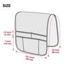 Double Pocket Sofa Side Cover Water Repellent Sofa Armrest Slipcover Solid Color Dust-proof Chair Armrest Storage Bag for Home