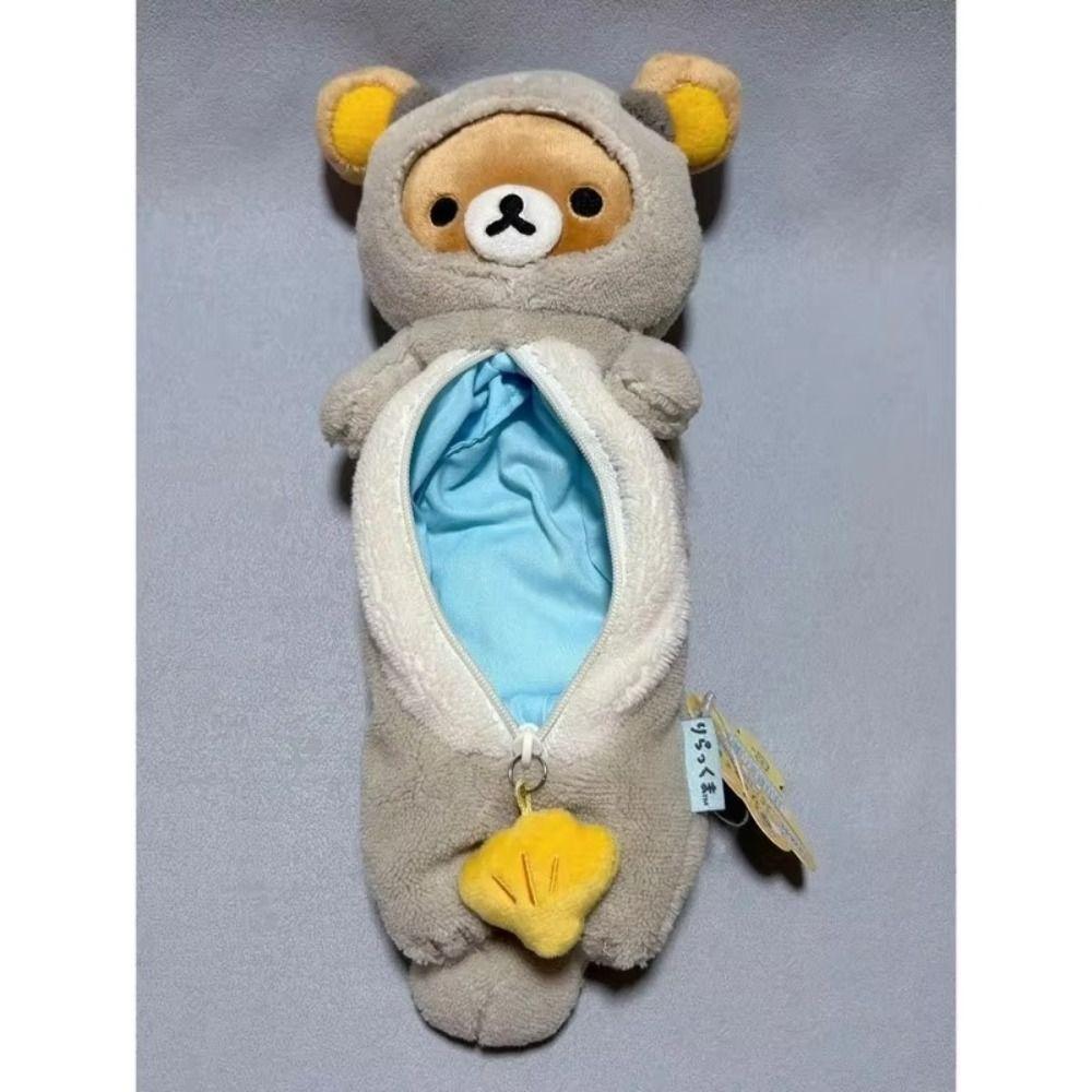 Plush Rilakkuma Pencil Case Kawaii School Stationeries New Pen Bag