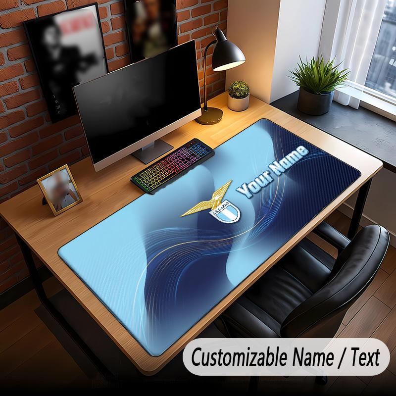 Large Mouse Pad Lazio FC Print Custom Name Text Desk Mat for Office Gaming