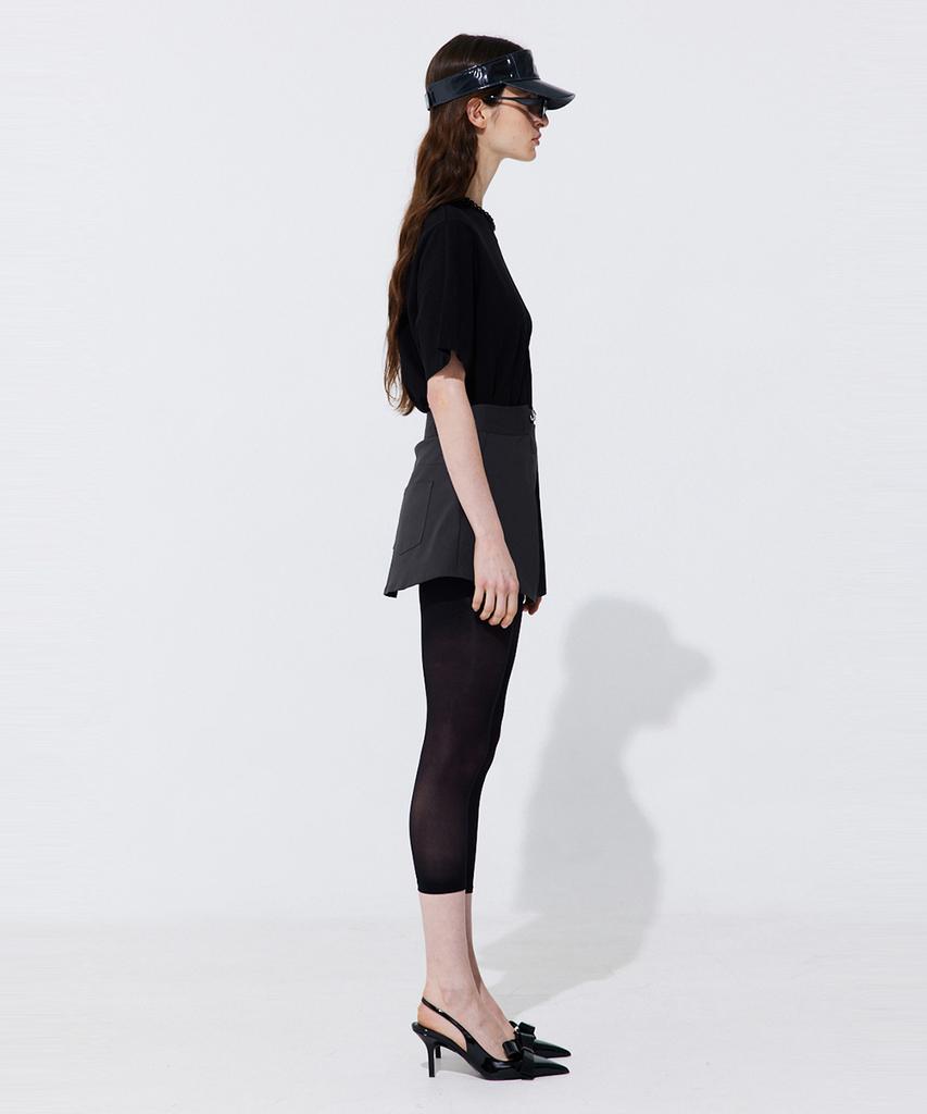 WNDERKAMMER Tuck Skort_Charcoal (Tuck Skirt Pants_Charcoal)