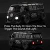 1/32 Scale VK Bus Transporter Model Car with Surfboards Convertible Camping Van, Zinc Alloy Pull Back Toy Car with Sound and Light for Kids Gift