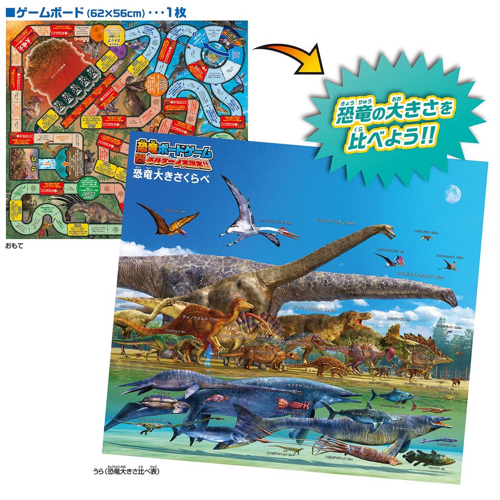 Dinosaur Board Game Volcano Eruption [Powerful Volcanic Rocks Attack Dinosaurs!] Beverly, for 2-6 Players