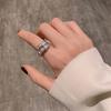 Luxury Diamond Snake-shaped Ring for Women Ins Fashion Finger Adjustable Ring Men Ring