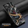 Chinese dragon fashion design Phone Case For iPhone 16 15 14 13 12 11 Plus Pro Max High-end Luxury Black hard case Sheepskin