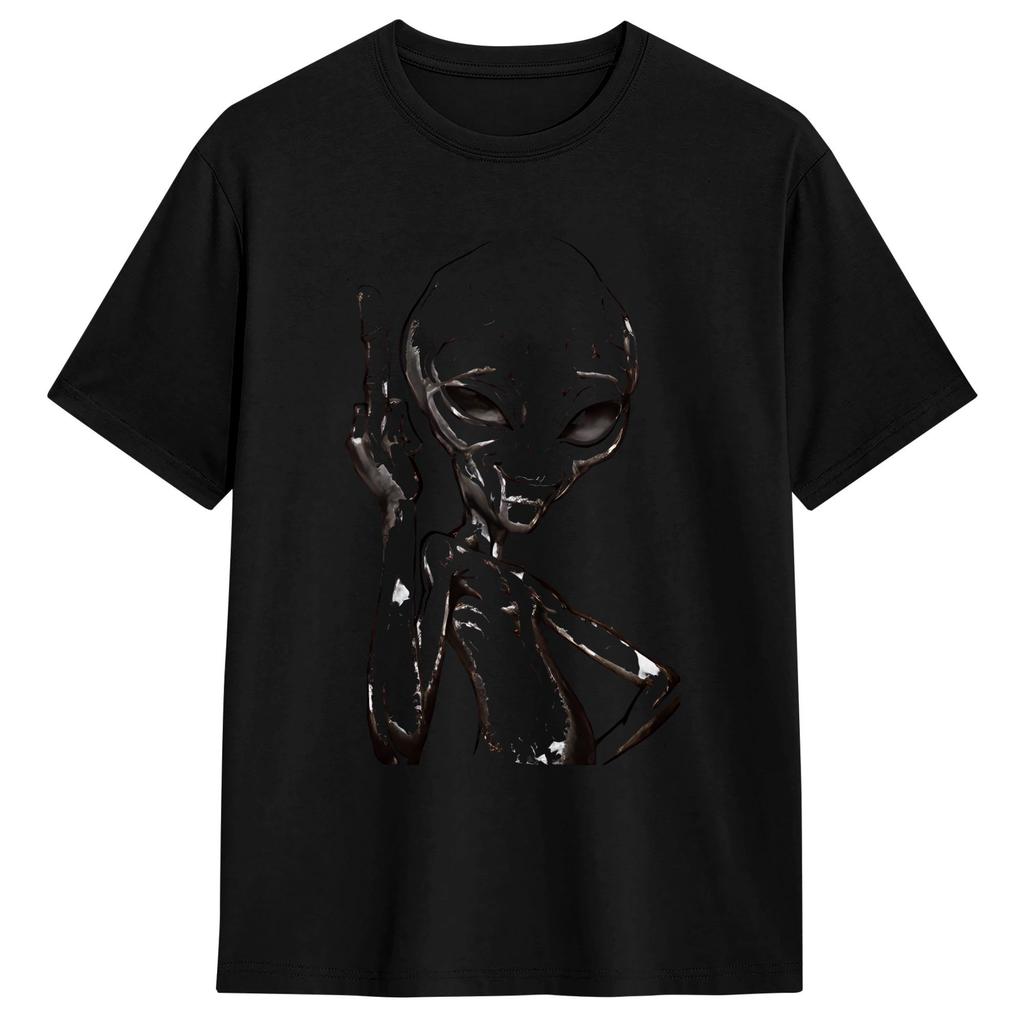 Unisex Tshirt Ufo We Come In Space Alien Funny Pure Cotton Tee Shirt Short Sleeve T Shirt O Neck Tops Unique