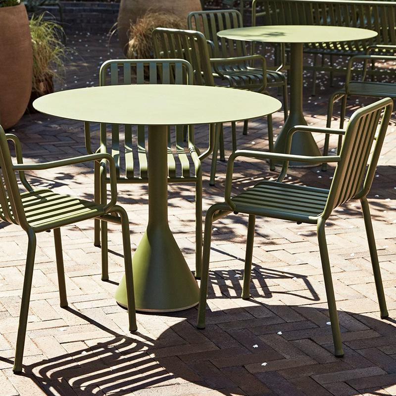 Nordic Wrought Iron Outdoor Table and Chair Set for Balcony, Garden, and Café