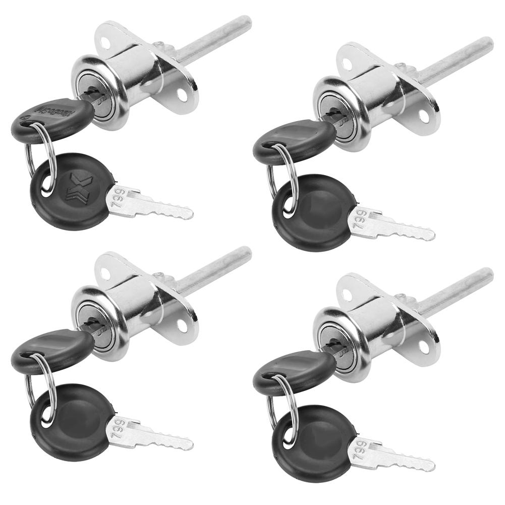 4Pcs Zinc Alloy Cam Lock for Drawer Office Triple Cabinet Desk Hardware Accessories