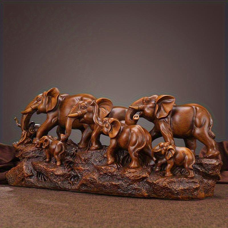 

Lucky Seven Elephants Ornament | Creative Wine Cabinet TV Stand Figurine, Suitable for New Home Gift, Bringing Wealth and Prosperity