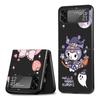 Hello Kitty Kuromi Case for Samsung Galaxy Z Flip4 Flip3 5G PC Hard Cell Phone Shell Z Flip 4 3 Black Coque Zflip4 Zflip3 Cover
