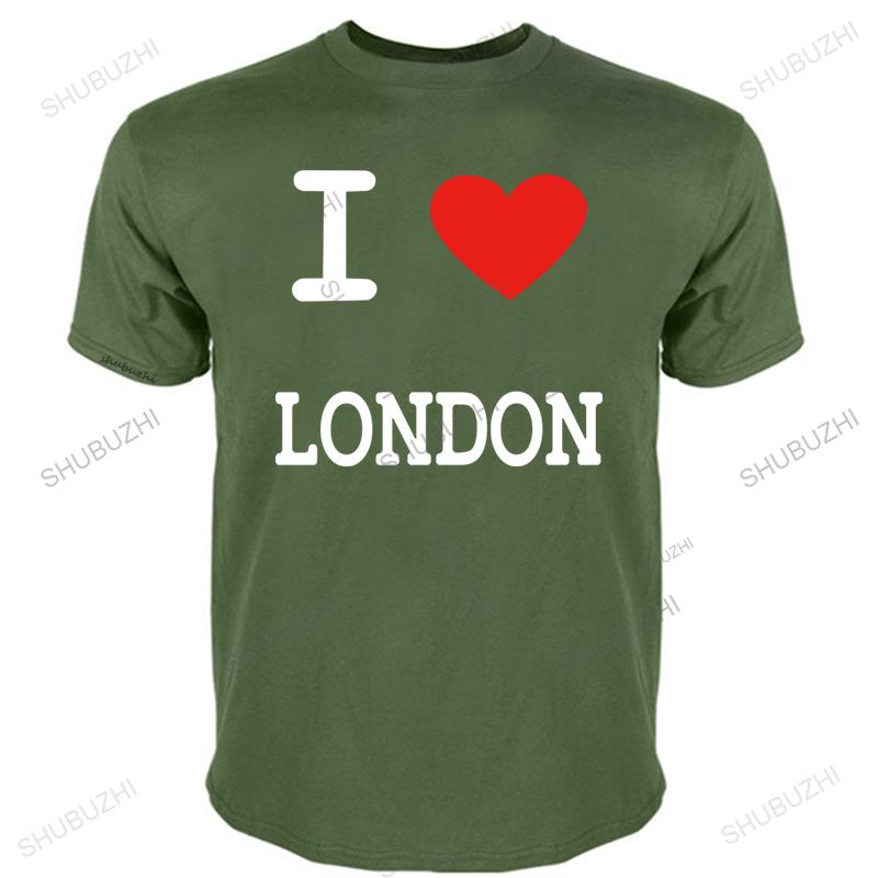 Módní tričko pánské bavlna značka tričko I Love London Pánské tričko Vtipné suvenýrové tričko Kvalitní sítotisk - Unisex