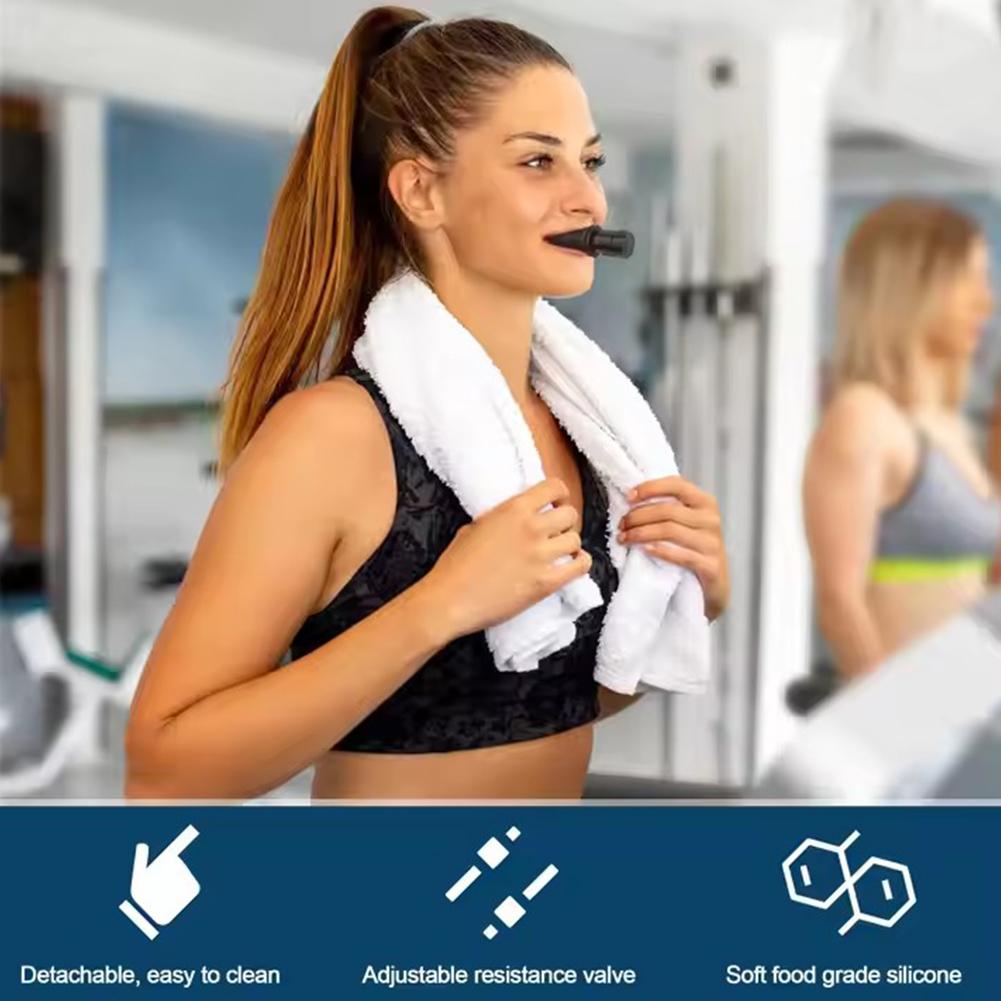 Breathing Trainer Lung Respirator Fitness Equipment Respiratory Silicone High Altitude Training Outdoor Expiratory Exercise Tool