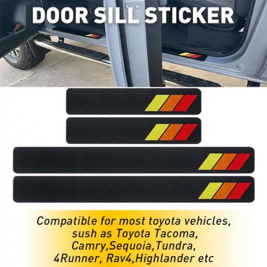 Door Handle + Sill Sticker Scratch Resistant Waterproof Kit Protector For Toyota Door Sill Cover Sticker