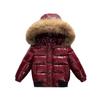2-10J Kinder Echte Daunenjacke Kinder Großer Pelzkragen Verdickt Jungen Mädchen Warme Jacke Wasserdicht Teenager Wintermantel