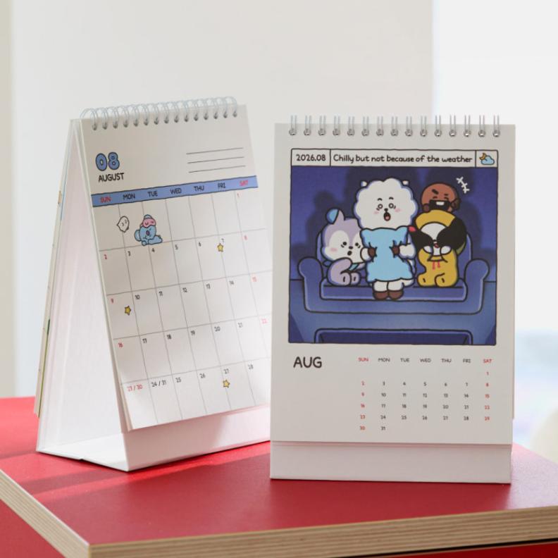 BT21 2026 Desk Calendar