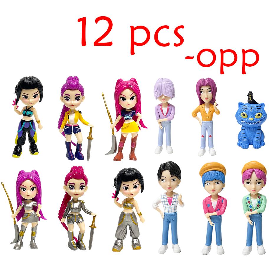 NEW Kpop Devil Hunter Rumi Zoe Mira Anime Polyvinyl Chloride Character Collection Desktop Trinkets Childrens New Year Gift