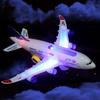 Aircraft Toy Hand-on Ability Energy-saving Kids Toy 360 Rotation Electric A380 Airplane Moving Flashing Lights Model Toy for Kids