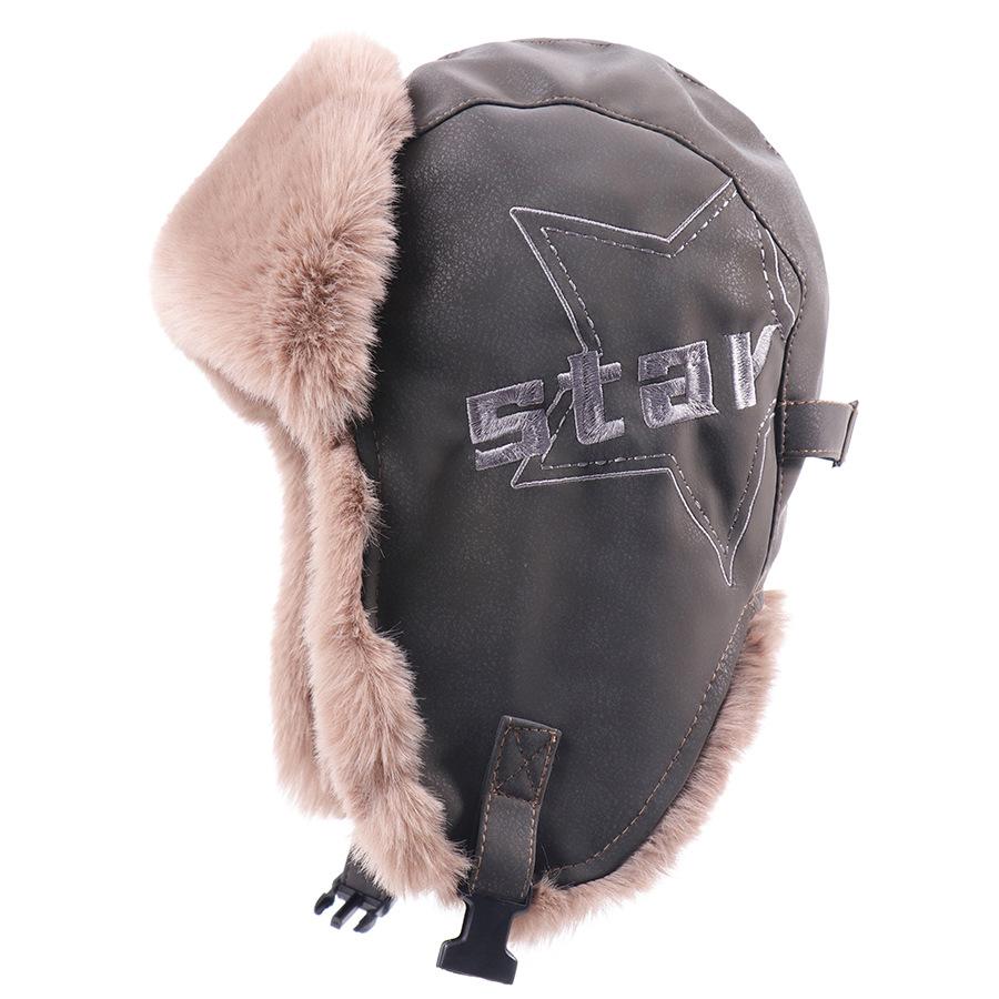 Men's and women's autumn and winter new retro Lei Feng hat plush plush thickened fashionable suede warm ear hat