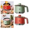 Electric Pot Frying Pan Household Mini for Dumpling Soup Oatmeal Gray Green