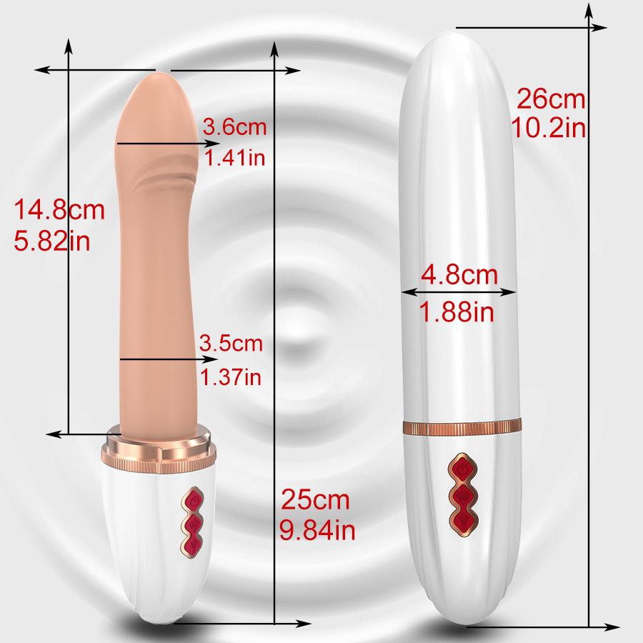 Hands-Free Thrusting Sex Machine for Women - Automatic Suction Cup Mount Vibrator with 10 Vibration Modes, Adult Toy