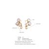 Yhpup Exquisite Gift Fashion Stainless Steel Thick Shell Flower Small Drop Earrings 18K Golden PVD Plated Trendy Fashion Jewelry