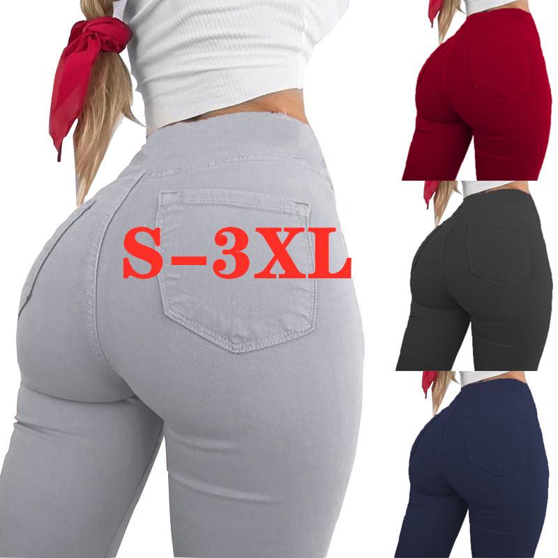 Casual Pants Women's Leggings Sexy High Waist Pocket Pencil Pants