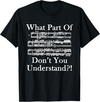 Welchen Teil der Musik verstehst du nicht Lustiges Musiknoten-Geschenk Unisex-T-Shirt