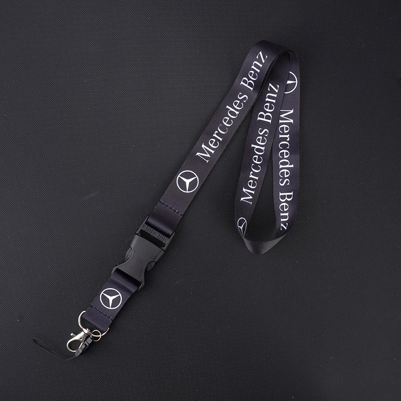 ZPU1  For Mercedes Benz A C E S G Class GLS W177 E300 GLC CLE CLA GLB New Neck Straps Lanyard Key Chain Work ID Card Hanging Rope Ring
