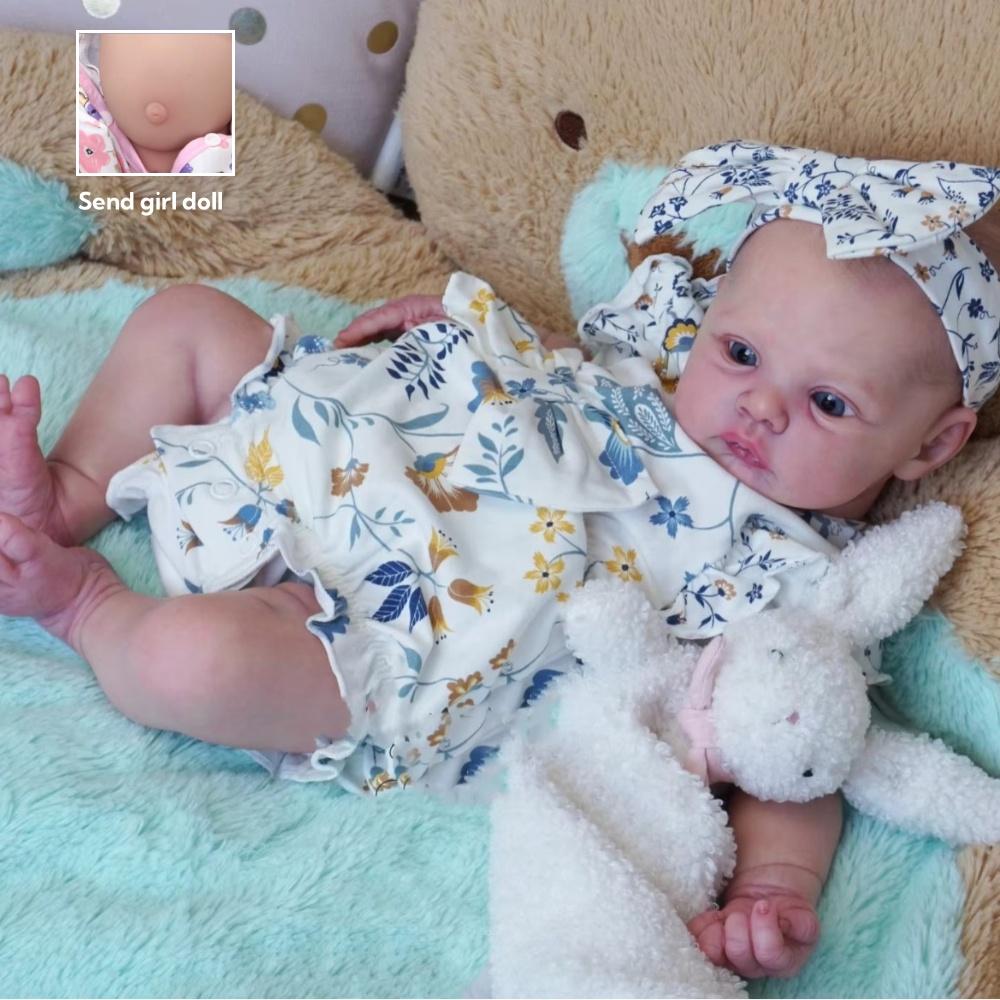 

Куклы ручной работы, расписанные яркими красками, кукла-реборн Meadow So Cute, 48 см, тканевое тело, полностью виниловая кукла для новорожденных, с видимыми кровеносными сосудами, детская игрушка girl doll