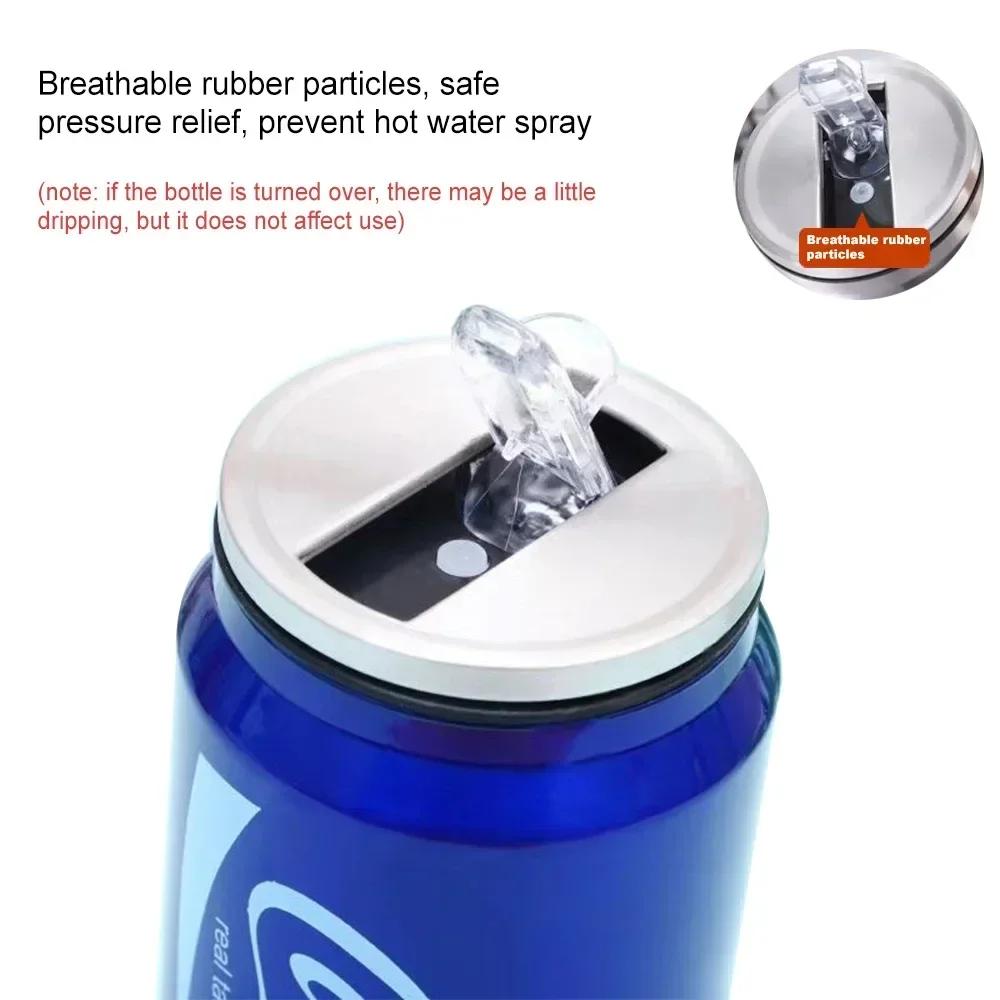 Acciaio Inossidabile Thermos Cola Lattina Tazza Acqua Viaggio Auto Borracce Termiche Tazza Bevande Doppio Strato Tazza con Cannuccia Lattine Soda Tazze Termiche