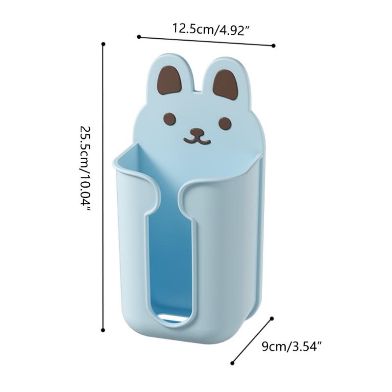 Cartoon Tissue Box Wall Mounted Napkin Paper Rack Towel Napkin Container Bathroom Adhesive Paper Dispenser Organizer