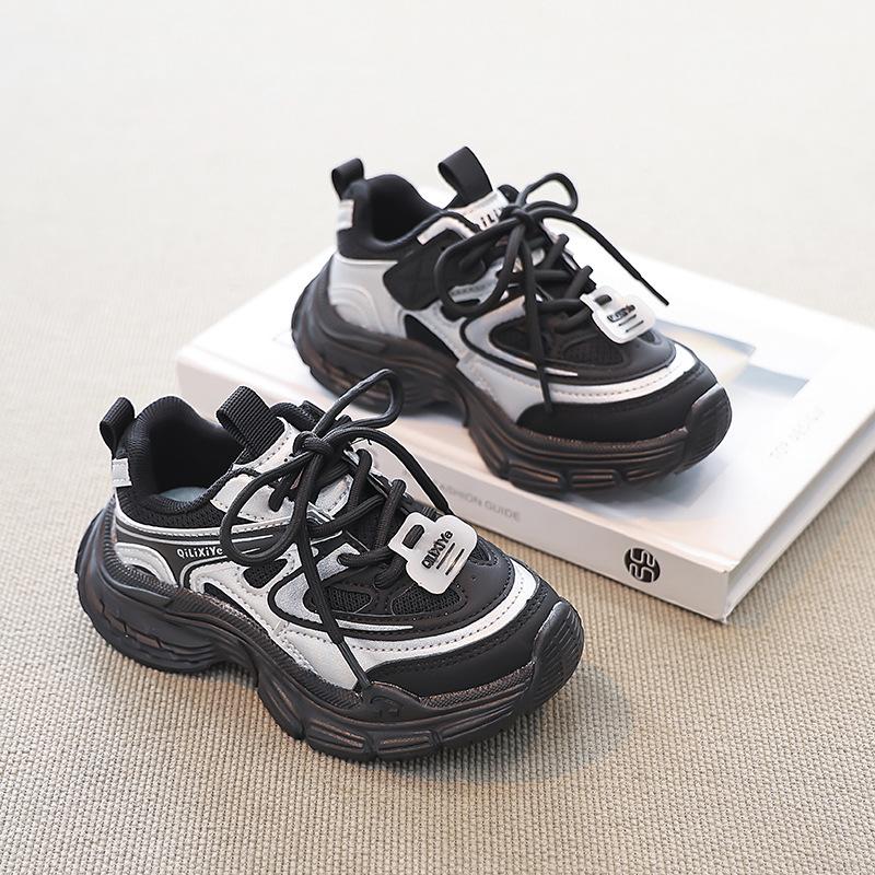 Children Running Shoes Air Mesh Breathable Girls Sneakers Handsome 2025 New Kids Sports Shoes Thick Soft Sole Fashion Trendy