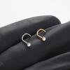 1/5PCS Titanium 1.5/2/2.5/3mm Gem Nose Stud Piercing Earring Gold Color Nose Screw Prong CZ Nose Nostril Piercings Retainer Gift