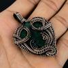 Emerald Pendant, 999 Copper Wire Wrapped Pendant Gemstone Jewelry, Handmade Pendant Amazing Jewelry, Gift For Her