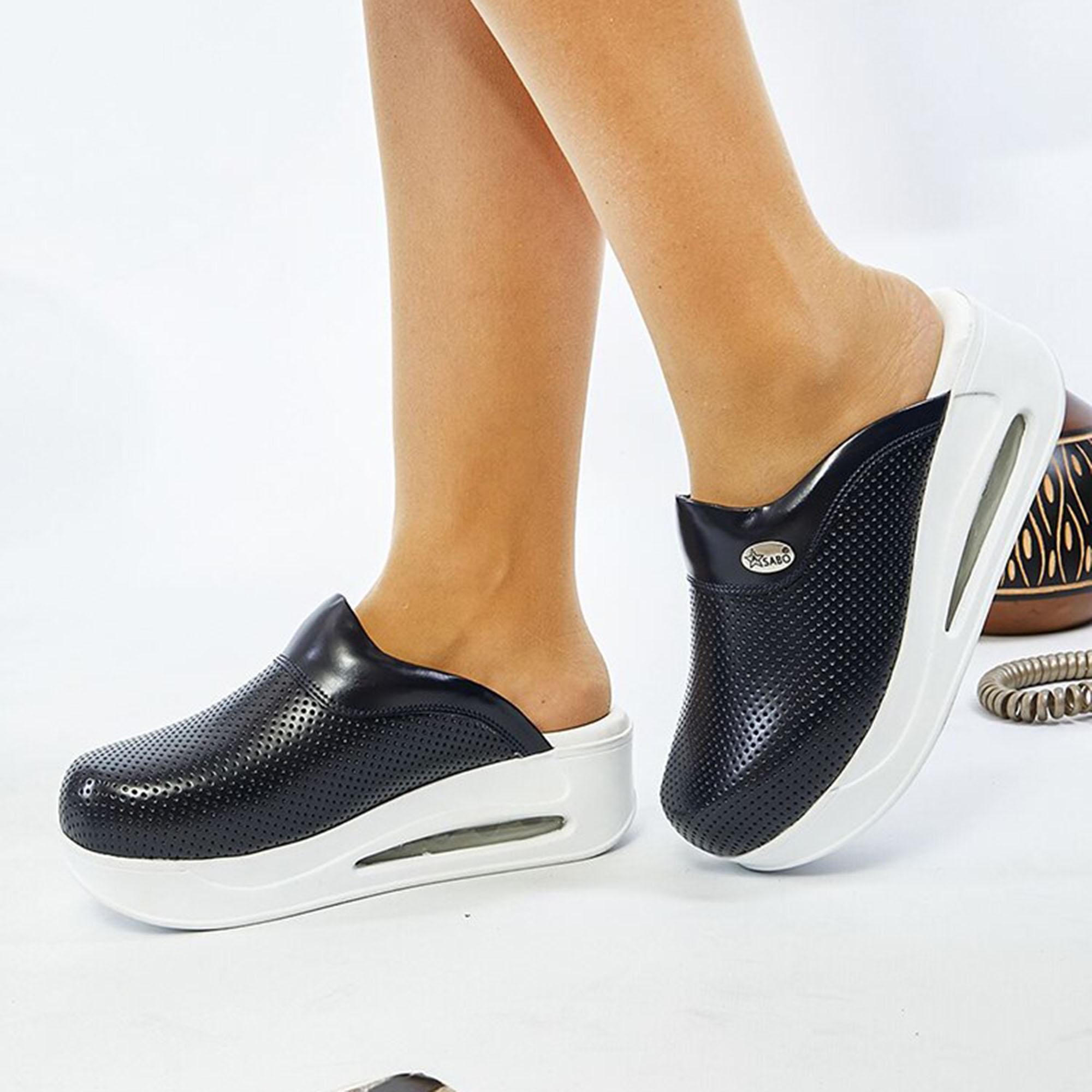 Zoccoli medici da donna Scarpe da ospedale Sabo Pantofola antiscivolo Infermiera Medico Ostetrica Sandali chirurgici 35