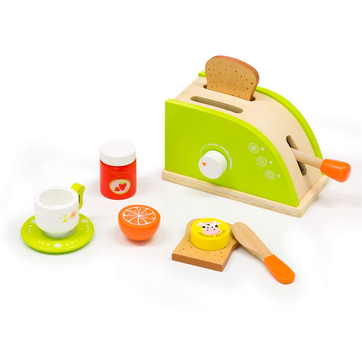 

RiZKiZ Play Toaster Set Kitchen Pretend Store Toy Kitchen Supplies Kitchen Goods Pretend Play For Children Boys Girls