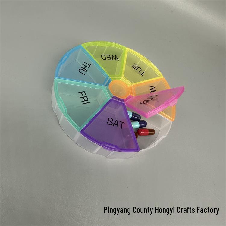 Large-Capacity 7-Grid Portable Weekly Pill Organizer