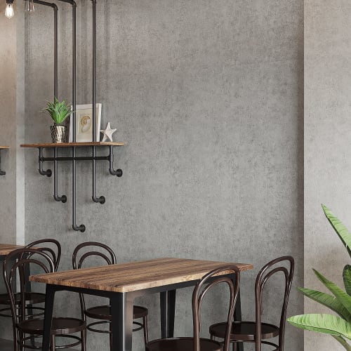 VaryPaper Concrete-Style Wallpaper, Thick, Renovation Sheet, Wall Sticker, Removable, Cutting Sheet, 40cm Wide X 2m Long, Waterproof, Oil-Resistant, H