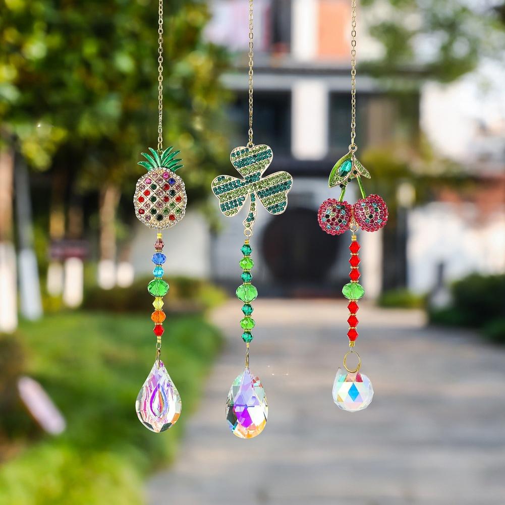 3 Pack Suncatchers Made with Reflective White and Metal Chains for Stable Outdoor or Indoor Hanging Applications