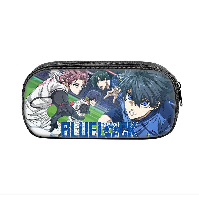 Bluelock Printed Pencil Case, Blue Prison Primary And Secondary School Children'S Pencil Stationery Storage Bag