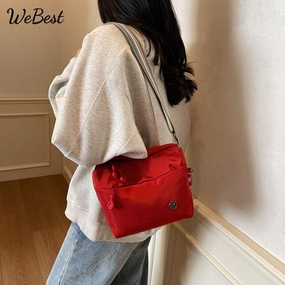 Casual Minimalist Nylon Crossbody Bag Premium Lightweight Small Shoulder Bag Commuter Phone Bag Spacious Women Purse