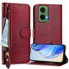 For Motorola Moto G35 5G Etui Glidelåslomme Flere Kortlommer Telefondeksel i Skinn