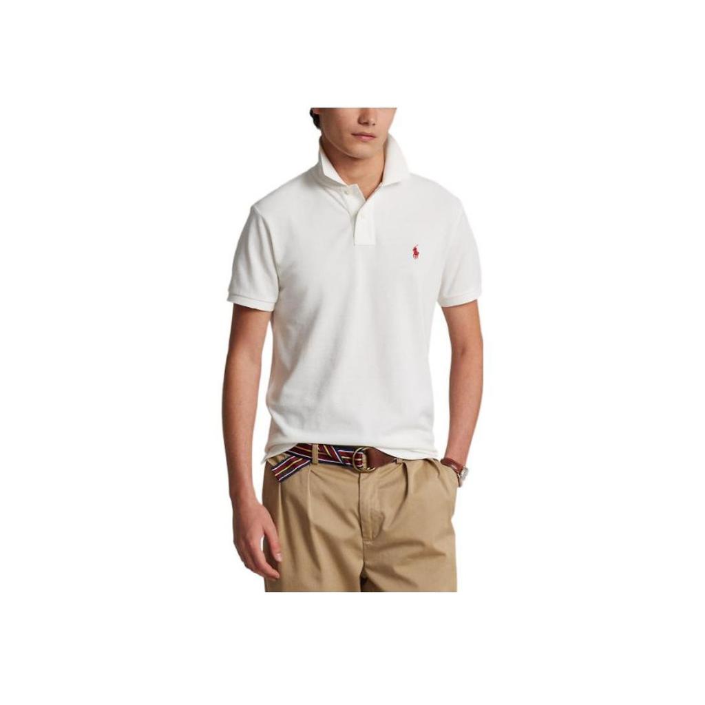 Polo Ralph Lauren SS23 Lunar New Year Collection Back Print Slim Fit Cotton Short Sleeve Polo Shirt Men tops White MNPOKNI1N822112-100