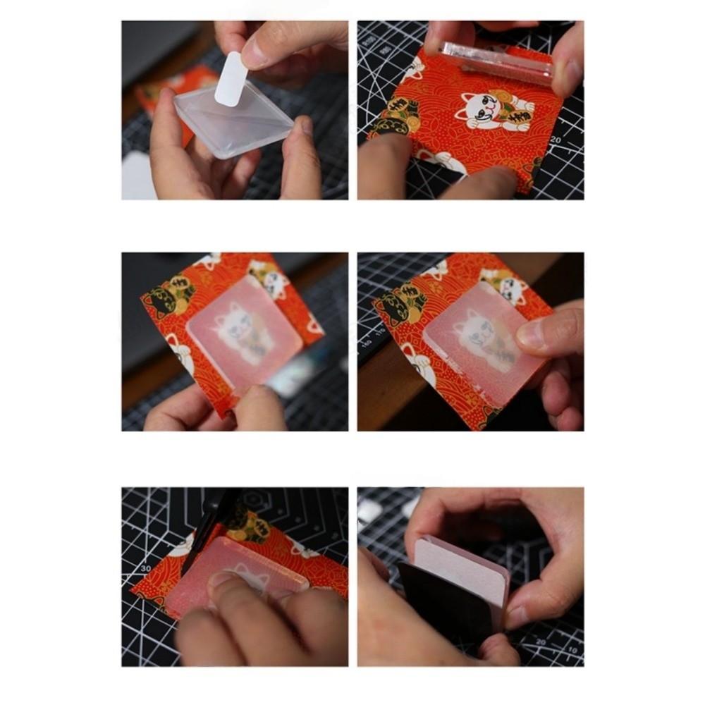 5pcs High Transparency Refrigerator Sticker Round Acrylic Photo Magnet  Home Decoration