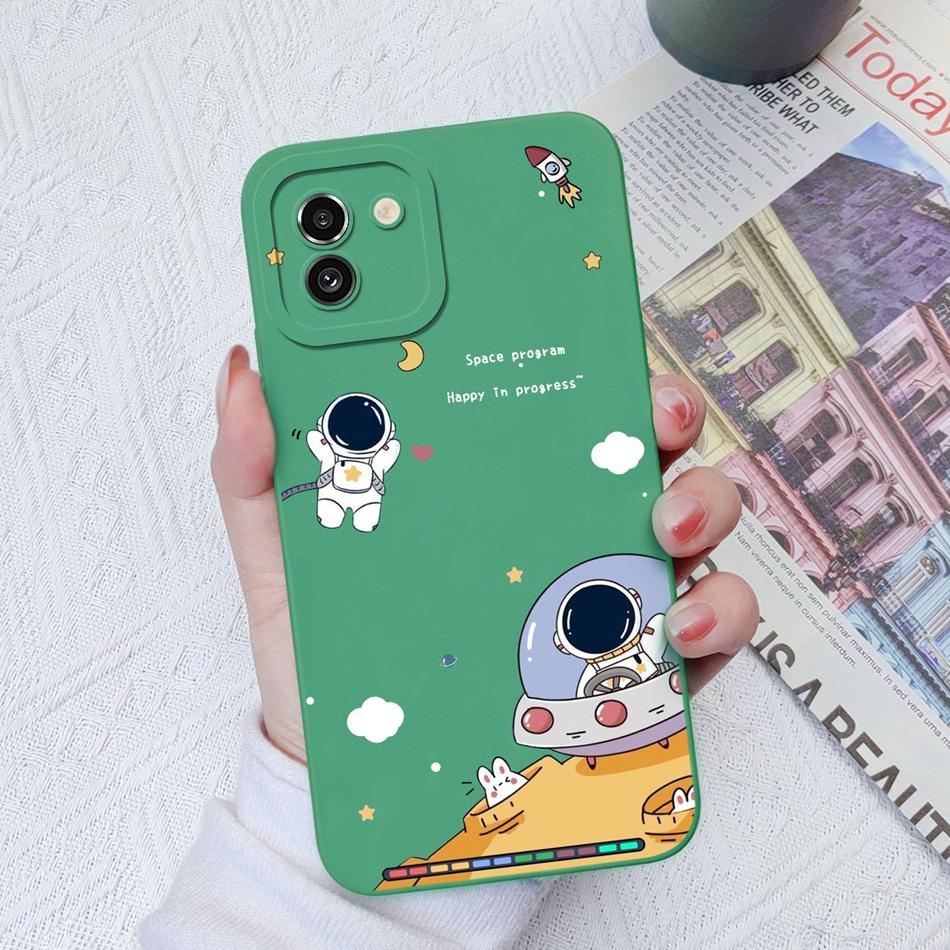 Case For Samsung A03 Core A03S Painted Soft Liquid Silicone Fashion Back Cover For Samsung Galaxy A 03 A03Core A03 S Funda Coque