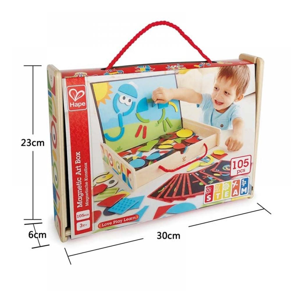 Набор для магнитного творчества Hape 30 x 23 x 6 см для детей от 3 лет, деревянная игрушка E1631
