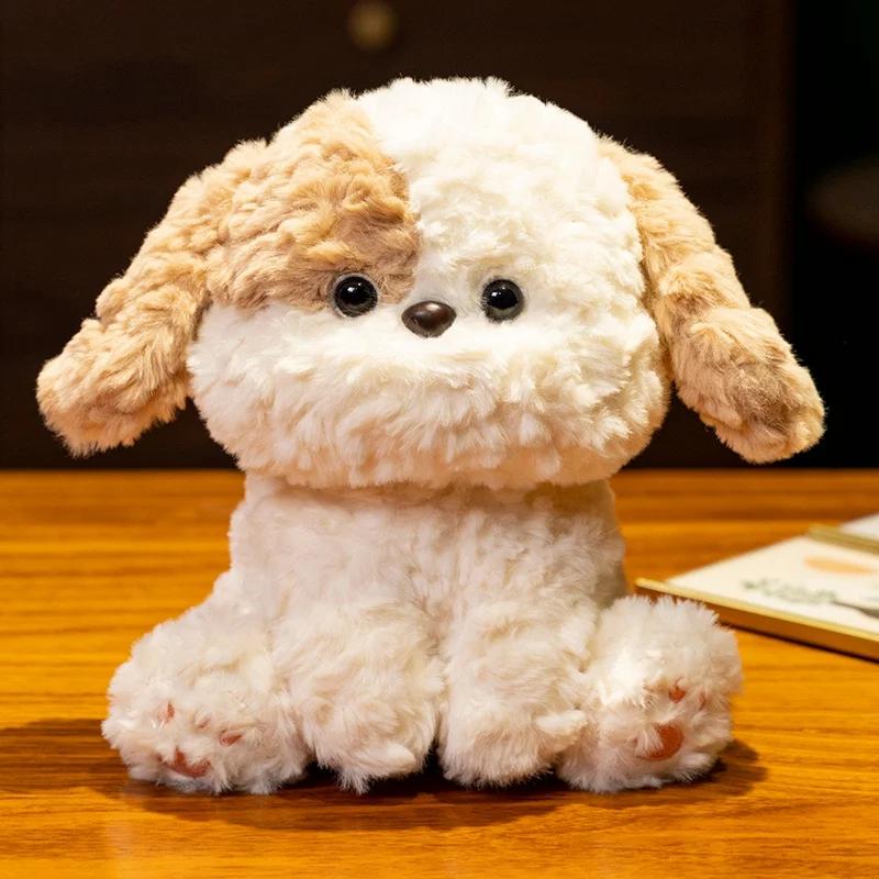Wholesale 20cm Lovely Dog Plush Toy Stuffed Animal Black Grey Sitting Puppy Plushies Very Soft Cuddly Doll Girl Birthday Gifts