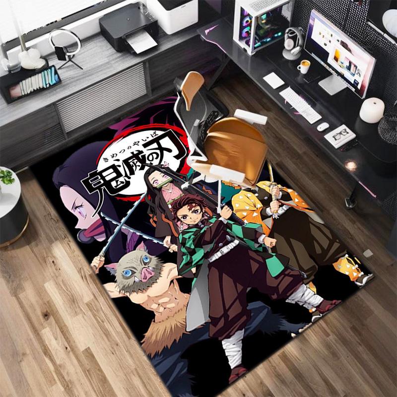 Japanese Manga Artist Koyoharu Gotouge's Demon Slayer Carpets, Home Decor, Non-slip Door Mats, Hallway Seat Mats, Outdoor Picnic Mats, Rugs H29