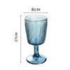Glass Goblet Champagne Tumbler Beverage Glasses Liqueur Cup Embossment Leaf Texture Retro for