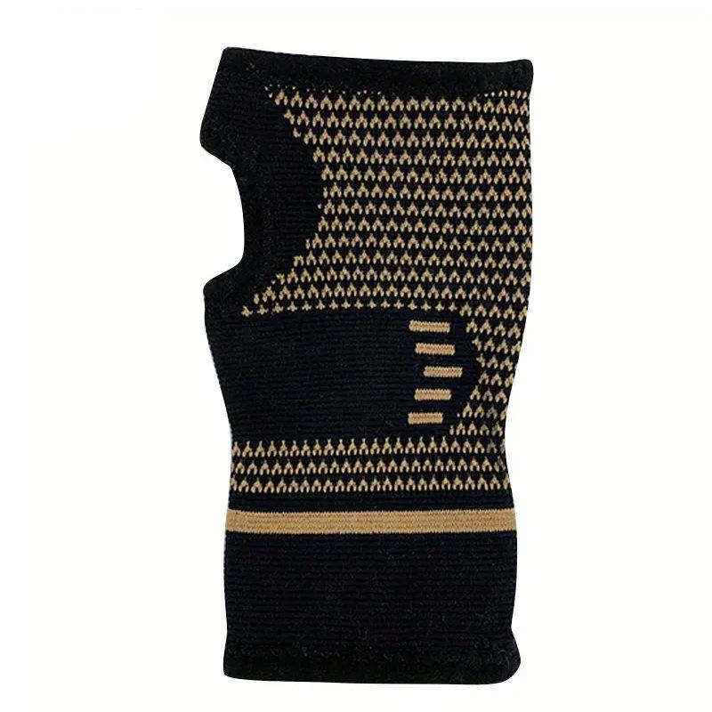 

1Pc/2Pcs Copper Compression Palm Sleeve Gloves, Fingerless Gloves For Men & Women, Wrist Support Brace M